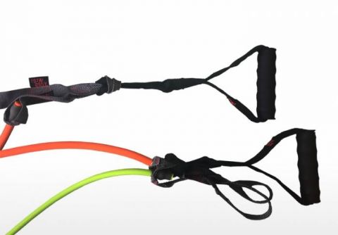 Эспандер трубчатый Total Body FT-LTX-15LB (латекс) красный 6,8 кг