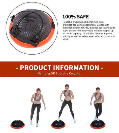Балансировочная платформа Bosu (полусфера) OKPRO OK1201D