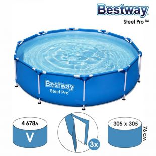 Бассейн каркасный Bestway Steel Pro 305 х 76 см, (56677)