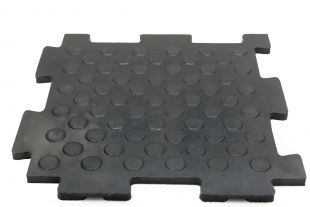 Резиновая плитка «Унидор», 20 мм, 500х500 мм, чёрная