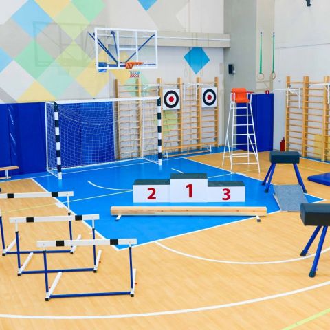 Ферма для баскетбольного щита игрового на растяжках вынос 1200 мм Zavodsporta