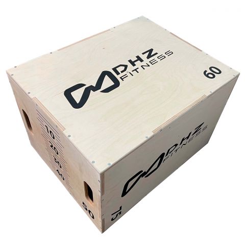 Универсальный PLYO BOX разборный с разметкой шкалы наклона, фанера, DHZ, 3 в 1, 50-60-75см