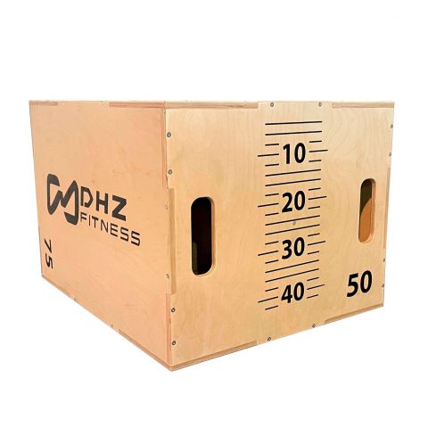 Универсальный PLYO BOX разборный с разметкой шкалы наклона, фанера, DHZ, 3 в 1, 50-60-75см