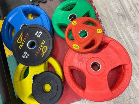 Диски обрезиненные GLT Fitness цветные (51мм)