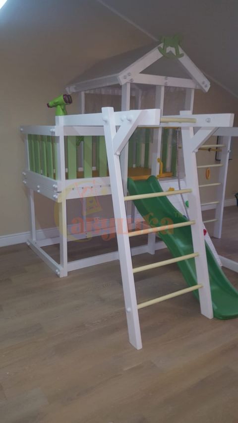 Игровой комплекс Савушка Baby 5 оливковый