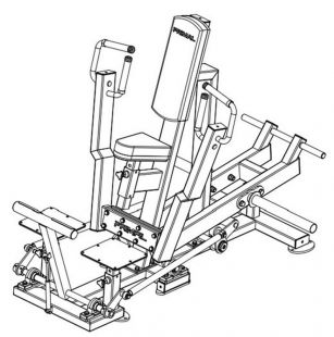 Жим от груди в наклоне - трицепс машина Gymmaster SS-13