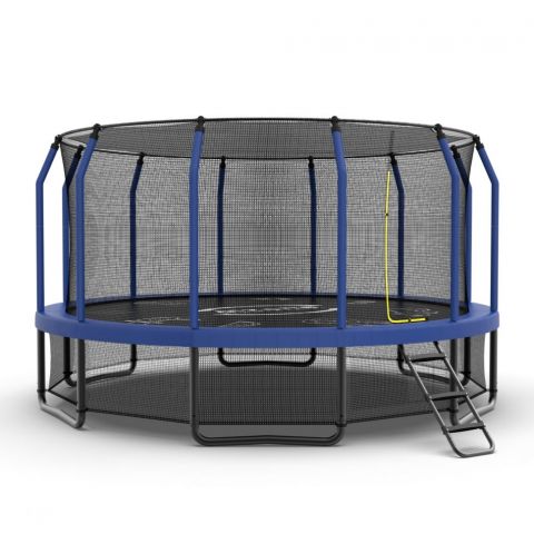 Батут каркасный с защитной сеткой и лестницей MZONE LUX 16 FT (488 см)