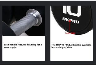Гантельный ряд OKPRO OK1012 от 2,5 кг до 25 кг с шагом 2,5 кг