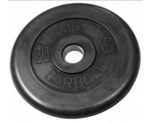 Диск обрезиненный BARBELL MB (металлическая втулка) 20 кг / диаметр 51 мм