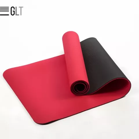 Двухслойный TPE коврик для гимнастики и йоги, 10 мм GLT