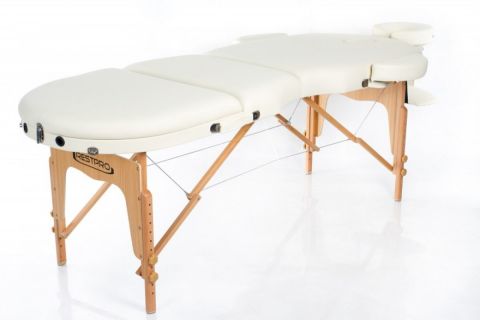 Массажный складной стол Restpro VIP OVAL 3 Cream