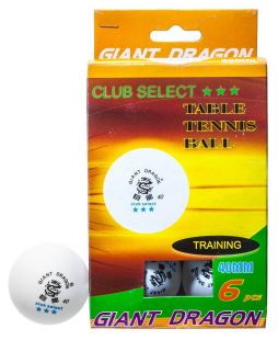 Комплект мячей для настольного тенниса Giant Dragon Club Select***, 6 шт./компл.